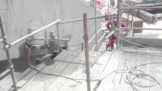 JMCI Wire Saw cutting Large RC Block