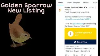 Golden Sparrow  new listing on coinranking.co | big pump?? | Golden Sparrow token Big Update Soon