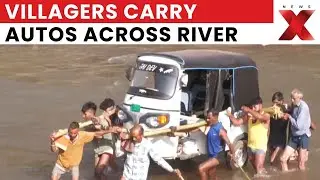 Villagers Carry Autos on Shoulders After Bridge Collapse in Udhampur, Jammu And Kashmir | NewsX