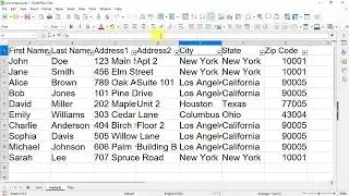 LibreOffice Calc: create address book; organize, manage contacts data #libreofficecalc #addressbook
