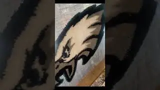 Custom Eagles Rugs 🏈 #youtubeshorts #tufting #discovery #eagles #footballfans