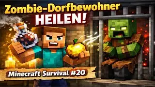 Zombie-Villager geheilt! 😱 Schw&auml;che-Wurftrank brauen + Creeper-Alarm! | Minecraft Survival #20
