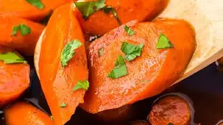 Sweet & Sticky Honey Maple Glazed Carrots Recipe