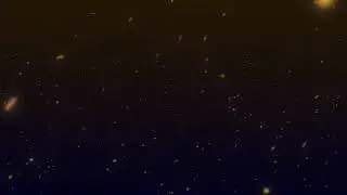 Animated Yellow Flying Particles on a Black Background