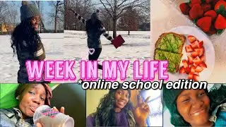 week in my life *online school edition* || snow days, smoothies, donuts, and lots more...