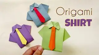 How to Fold Origami Shirt | Easy Origami | Origami Tie | Father's Day Special | Father's Day Gift
