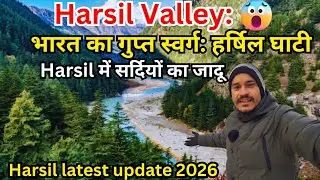 Harsil Valley: India's Secret Paradise: Harsil Ghati Winter Snowfall Update 2026 Harsil Vlog😱