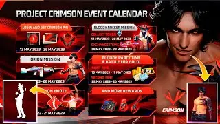 Project Crimson Event Free Fire | New Legendary Bundle Free Fire | Free Fire New Event| Ff New Event