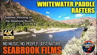 Whitewater Paddle Rafters: Summer Morning on the Shoshone River,