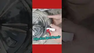 Bike rim bent repair। Rim bent repair। bent rim repair। #trending #automobile #diy