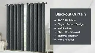 Ready Made Embossed Blackout Curtains Online
