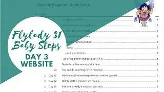 Flylady 31 Baby Steps Challenge | Day 3 Explore The Website