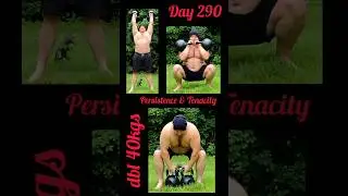 Day 290 - dbl 40kgs - Clean, Press, x4 Front Squats #kettlebell