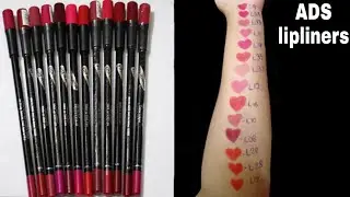 ADS Pro Lipliners Review and swatches | Best and Affordable Lipliners in India