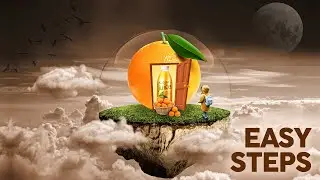 ORANGE JUICE POSTER - Photoshop Manipulation Tutorial | Fantasy Island @harishdesigner