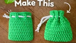 How to Crochet a Drawstring Pouch for Beginners | Soft Stitch ✨️