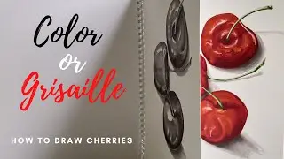 Draw cherry with COPIC marker | How to draw Realistic cherries | Step By Step