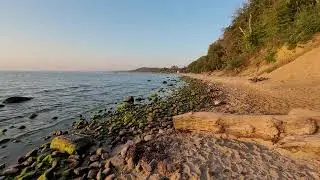 Wsch&oacute;d słońca na plaży Gdynia Orłowo