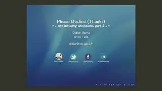Lightning Talk: Please Decline (Thanks) -- not handling conditions (part 2)