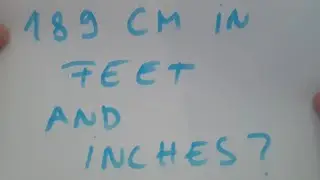 189 cm in feet and inches?