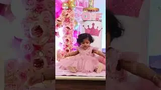 My pretty princess turned 1!❤️👑#DHRISHA #1stbday #birthdaycelebration #princesstheme #throwback
