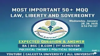  LAW LIBERTY AND SOVEREIGNTY.  CCF 2026 POLITICAL SCIENCE  NEP  BA BSC B.COM  CU . AU  2026 
