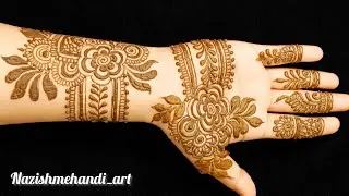 Latest Arabic Floral Mehndi DesignEasy, Clean & Elegant Floral Style 2026