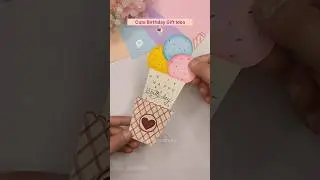 DIY cute birthday card idea🍨🍦| Diy handmade card💖 #shorts #ytshort #craft #gift #birthdaygift