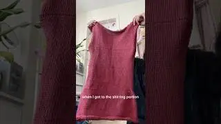 Shirring a knit dress? Knitting a dress part 2! #knit #shorts #knitdress