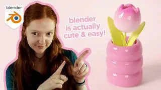 Урок по созданию милого тюльпана в Blender (подходит для начинающих)!