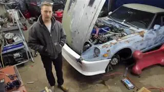 Laying fiberglass: custom bumper install Datsun 280ZX Turbo!