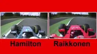 F1 2015 Italian GP Hamilton and Raikkonen Qualifying Pole Lap