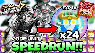 SOLO SPEEDRUN Extreme EXP Ticket Raid ft. Dark Johnny Joestar | All Star Tower Defense Roblox ASTD
