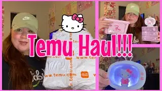 My First Temu Haul!!!! & Trying Hello Kitty Snacks 🎀💕🫶🏼