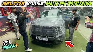 Seltos X-Line Matte PPF INSTALLATION🔥| Full Process | Paint Protection Film😍