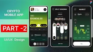 PART- 2  Crypto Mobile App design | How to design Crypto App in figma #figmatutorial