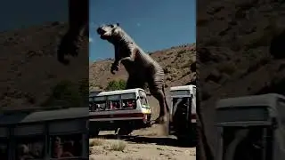 Bizarre Beast Pushes Bus