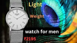 Review Sonata Sleek Quartz Analog White Dial Silver Steel Strap Watch For Men 7152SM02 ₹2195