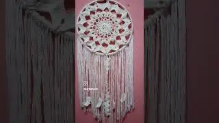 Crochet dreamcatcher 🥰                  #crochet #dreamcatcher #arfin #content #creator