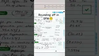 Rounding off in CA Final SFM | Best way to deal in exams✍️ | CA Pushap Goyal