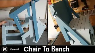 DIY - kids chair transforming to bench #diy #kid #chair #bench #wood #easy  #howtomake