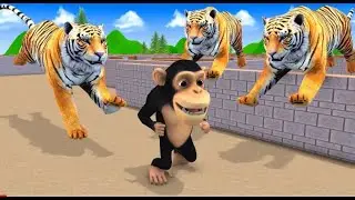 Temple Run Funny Monkey Run away From Zombie Tigers - Elephant Mammoth vs Giant Tigersmubasharkids