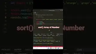 sort() and reverse () method in javascript #webdevwithrajeev  #javascript  #coding #shorts