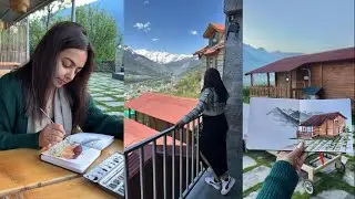 Art and Travel l A Day in Manali - Part 2 l Painting a piece of our stay