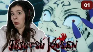 BLIND REACTION Jujutsu Kaisen EPISODE 1! CAN HE CONTROL IT?!