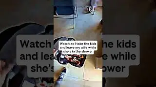 Husband LEFT with kids while his cheating wife is having a shower 😭