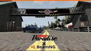 Burnout Paradise X Beamng Map (10 minute drive around the map)