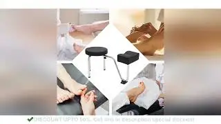 Portable Salon Spa Pedicure Stool Foot Rest Stool Chair Height Length Adjustable