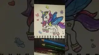 unicorn drawing #unicorn #unicorndrawing #painting #youtube #youtubeshorts #youtubevideo #colors