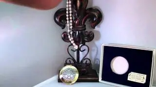 1st Communion Gifts: Communion Rosary Gift Set for a Girl ~ Pewter Case